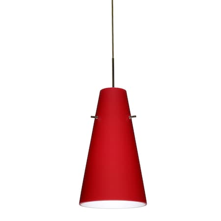 Cierro Cord Pendant, Ruby Matte, Bronze Finish, 1x100W Incandescent